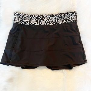 Lululemon Pace Rival Skort - black white *tall